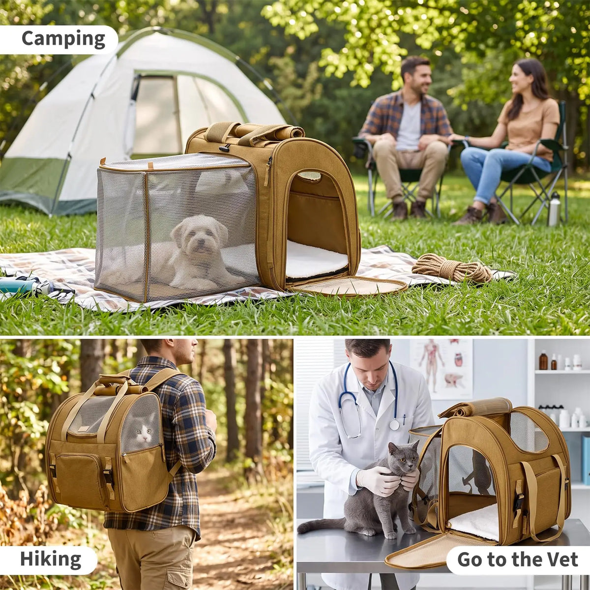 Expandable Cat Carrier Mesh Backpack With Expandable Mesh Side Padded Shoulder Straps Breathable Nylon Travel Backpack For Small Dogs And Medium Cats