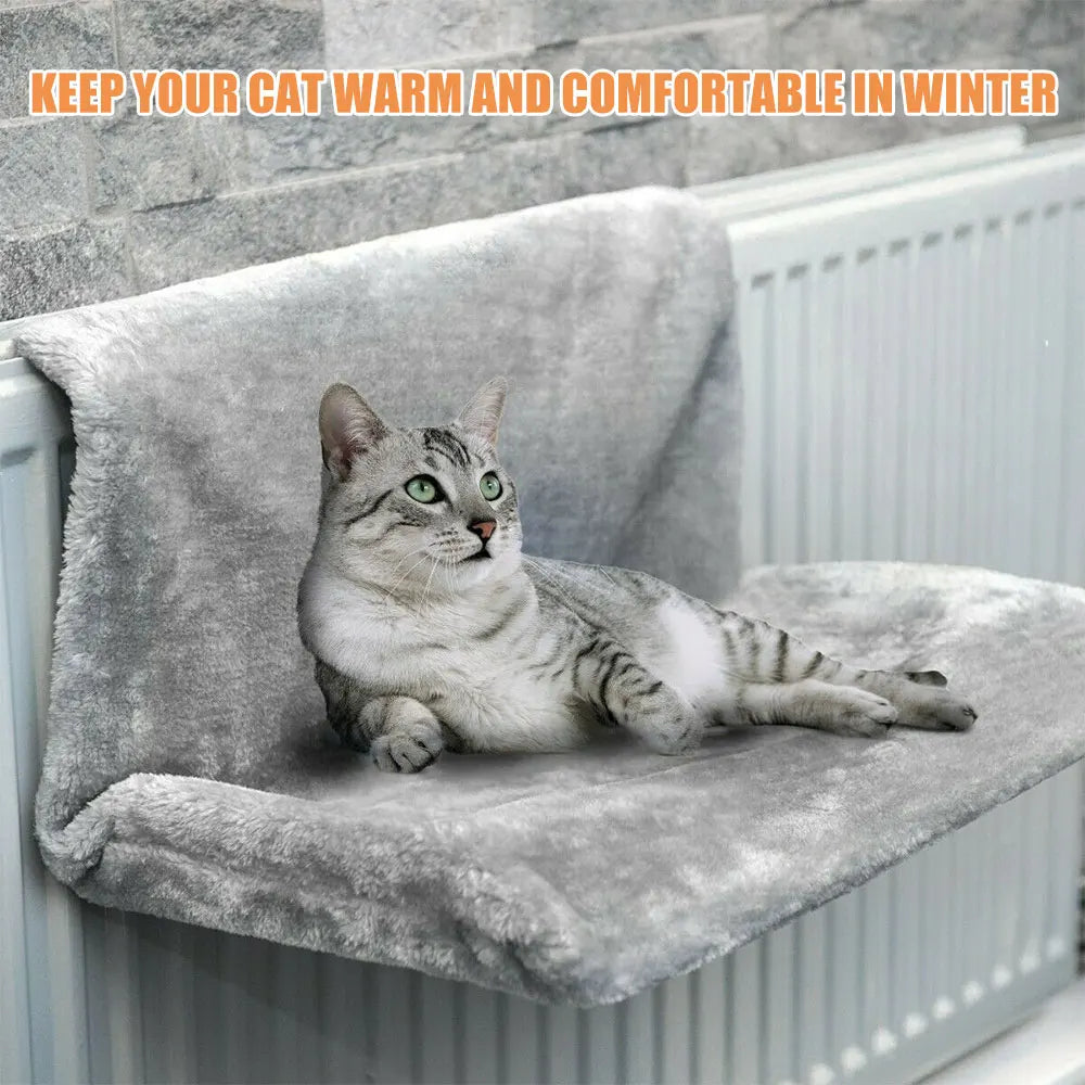 Hanging Cat Bed Removable Cat Hammock Pet Beds for Radiator Bench Kitten Nest With Strong Durable Metal Frame Cat Accessories