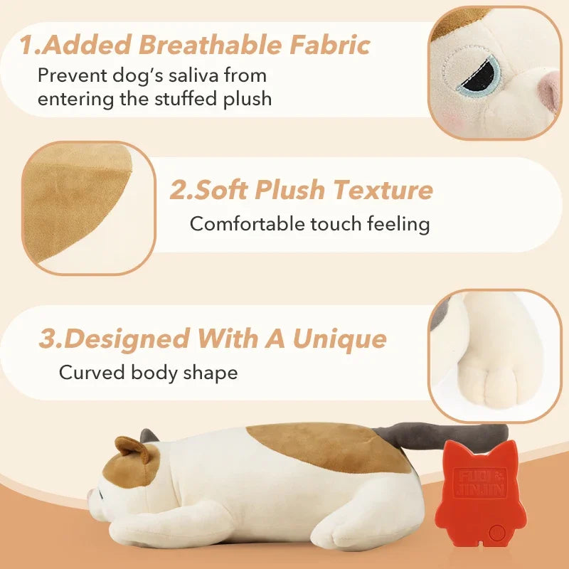 Heartbeat Puppy Toy for Dog Anxiety Relief Plush Dragon Calming Sleep Aid Companion Crate Training Warm Puppy Toy