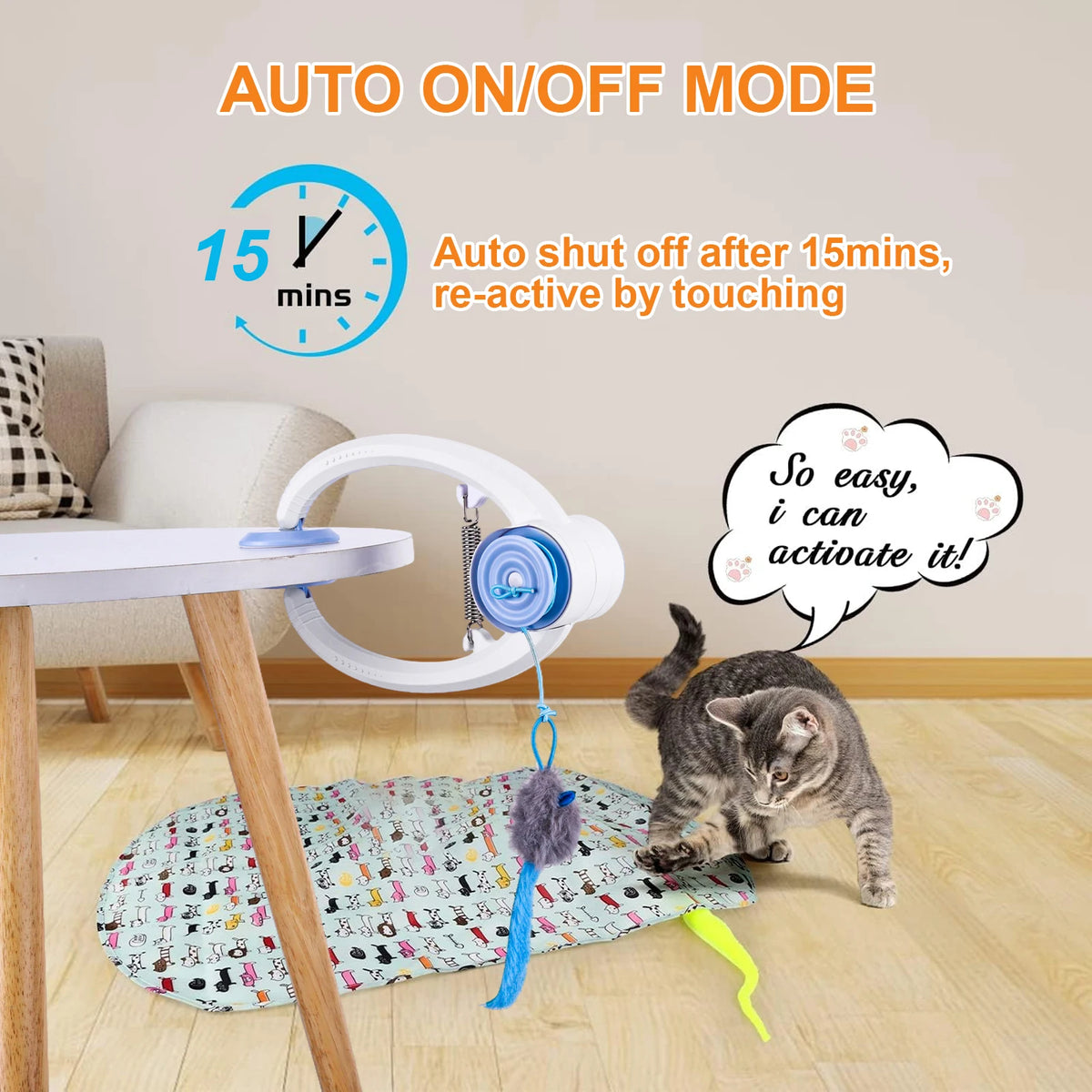 Teaser Electronic Self Play Feather Cat String Toy Interactive Cat Teaser Retractable Toys for Cat Kitten Playing Exercising