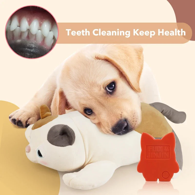 Heartbeat Puppy Toy for Dog Anxiety Relief Plush Dragon Calming Sleep Aid Companion Crate Training Warm Puppy Toy