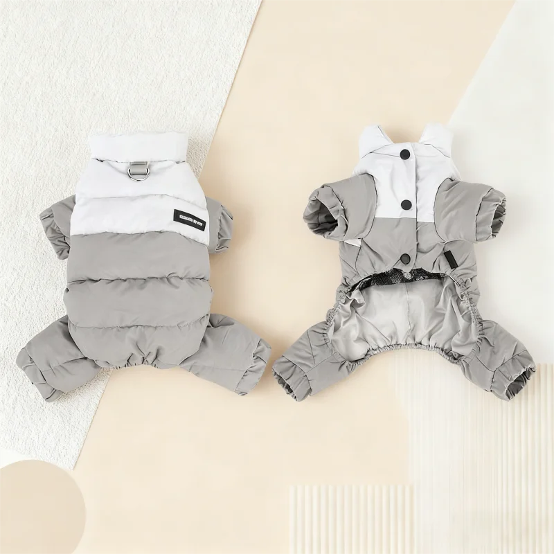 Luxury Pet Dog Down Jacket Winter Padded Dog Clothes Waterproof Puppy Jacket Coat Warm Soft Cat Four-Legged Snowsuit Pet Apparel