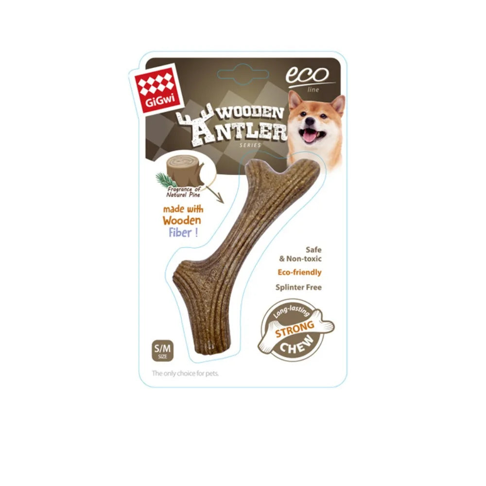 Real Wooden Deer Antlers Dog Chew Toys for Aggressive Chewers Large Dog Chewing Stick Indestructible Tough Durable Pet Toys Gift