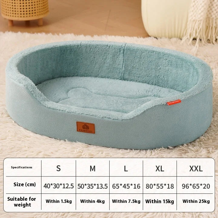 Hot Sales Four Season Universal Pet Kennel Medium Sized Dog Pet Bed Mat Detachable Lychee Skin Boat Nest Puppy Supplies Pet Beds